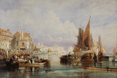 Scena a Greenwich, sul fiume Tamigi la mattina di sabato 10 agosto, il giorno in cui Sua Maestà il Re Giorgio IV si imbarcò per la Scozia da Thomas Miles Richardson